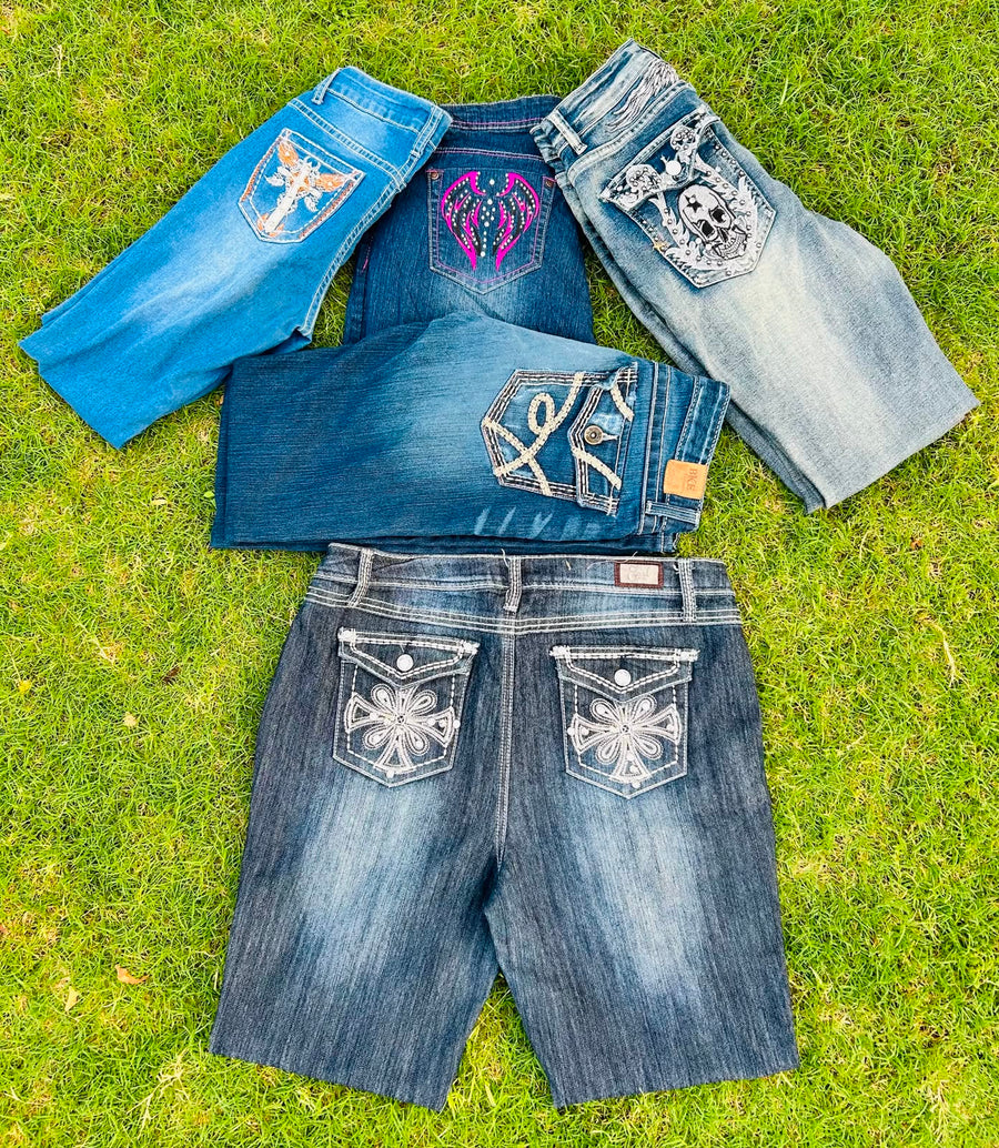 Embellished Y2k Flare Jeans